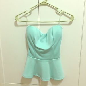 Peplum tube top