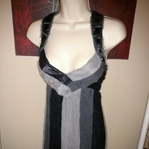 Bebe 100% Silk Mini Dress with jewels