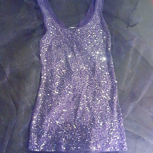 Purple Sequin Express Tank