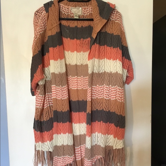 NEVER WORN! Multi colored short sleeve cardigan!