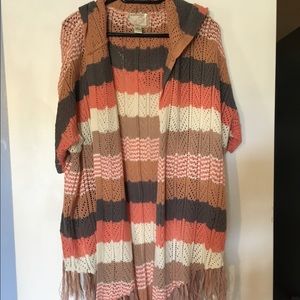 NEVER WORN! Multi colored short sleeve cardigan!