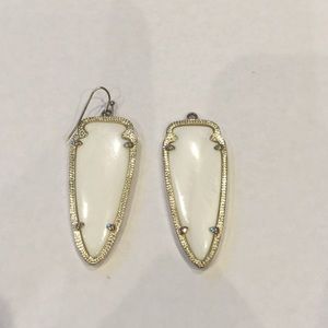 Kendra Scott white Skylar earrings, missing hook