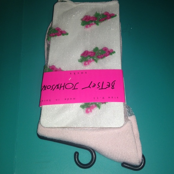 BRare Sock Bundle Betsey Johnson Flower Glitter - Picture 3 of 4