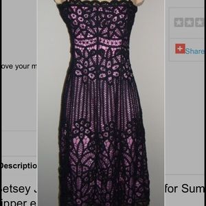 Lovely Betsey Johnson crochet boho dress