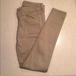 American Eagle Tan Skinny Jeans