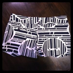 Trina Turk navy and cream shorts