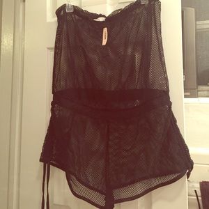 Victoria secret fishnet swimsuit coverup onesie