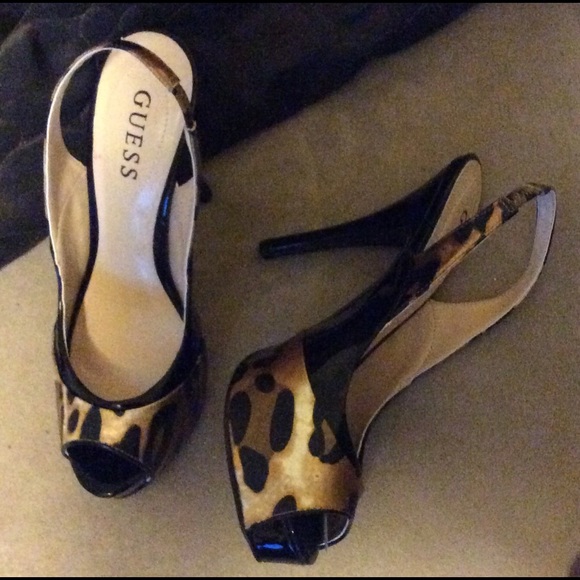 GUESS Shoes - Guess Leopard & patent Leather Stiletto size 6.5
