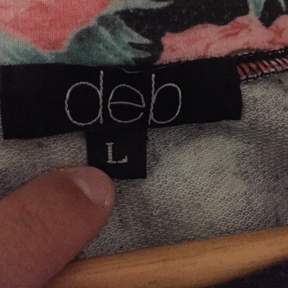 Hardly worn Deb floral crew neck sweater size L - Picture 3 of 3