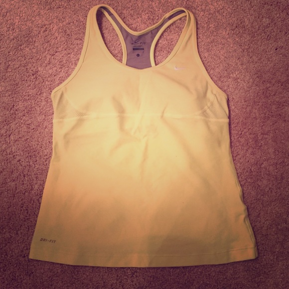 Nike dri-fit neon yellow tank