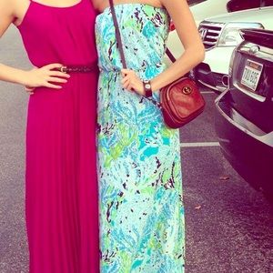 Lilly Pulitzer blue lets cha cha maxi dress small