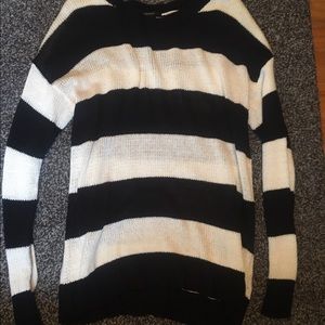 Forever 21 black & white striped sweater