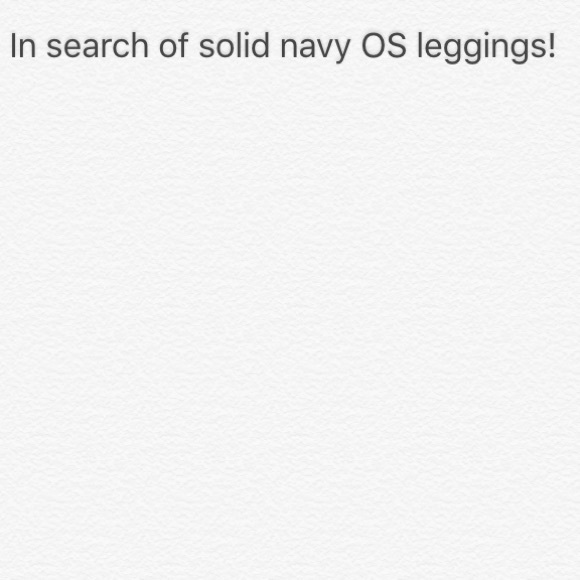 In search of...
