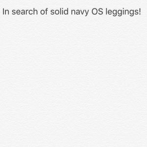 In search of...