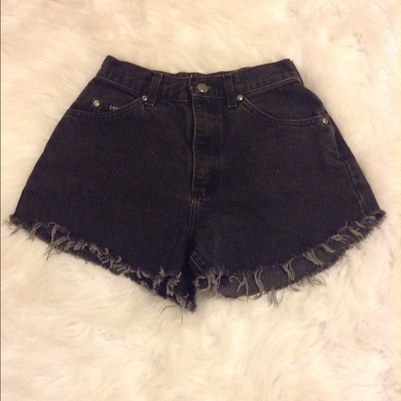 Lee high waisted distressed shorts
