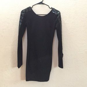 Sequin long sleeve dress