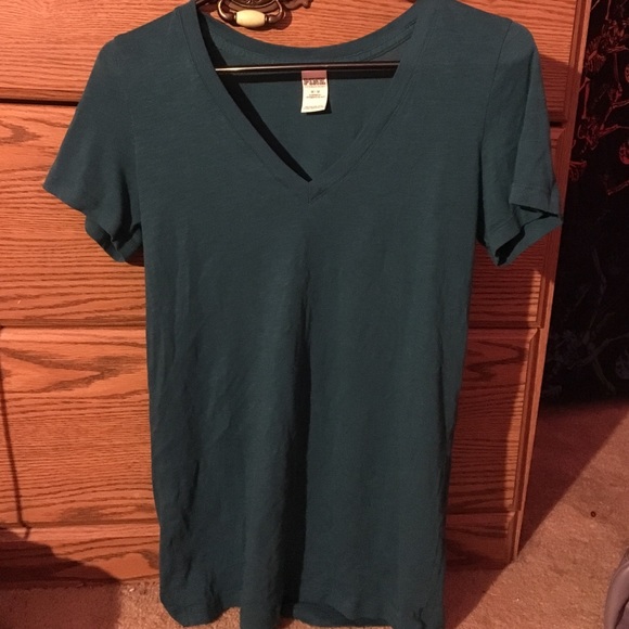 Victoria's Secret PINK Dark Blue V-Neck Shirt