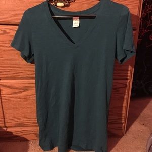 Victoria's Secret PINK Dark Blue V-Neck Shirt