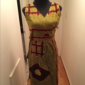 Ankara (printed cotton) wrap dress