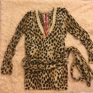 LAMB cashmere belt sweater