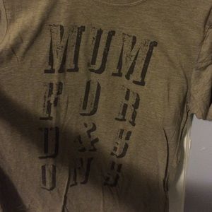 Mumford & Sons brown shirt