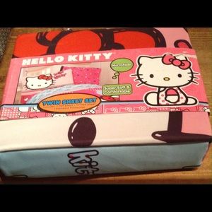 hello kitty twin size sheet set
