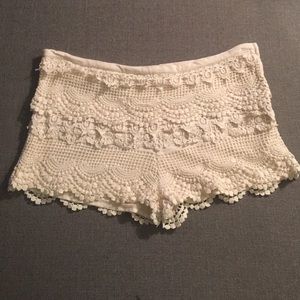 Ivory Laced Shorts