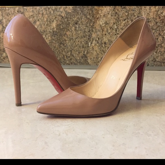 Christian Louboutin Pigalle Patent Nude Pump