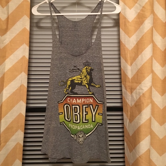 Obey, grey tank top