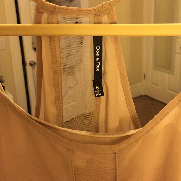 Beige Hi-lo dress With Slip - Picture 4 of 4