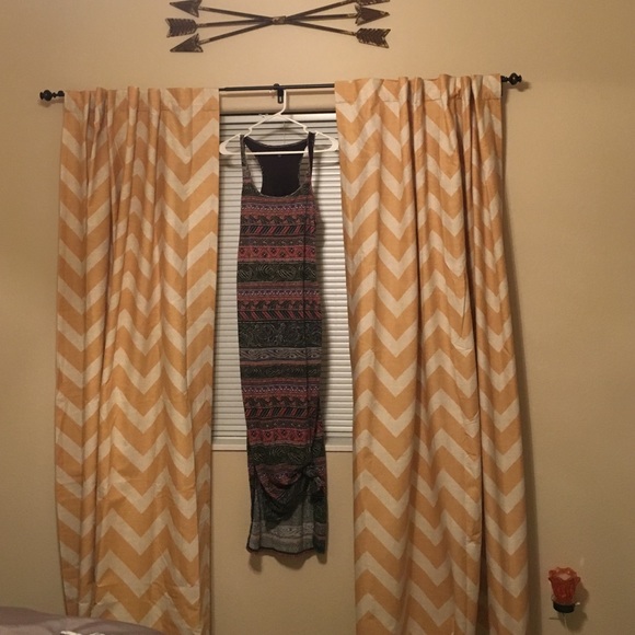 Multi-color print maxi dress, open back