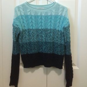Four toned blue and navy sweater