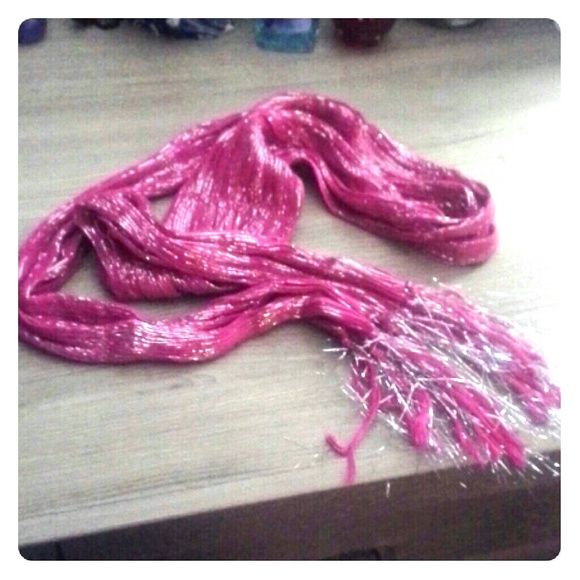 Pink and Silver Scarf