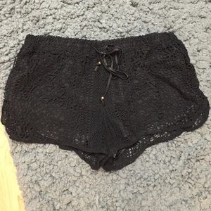 Forever 21 black lace shorts