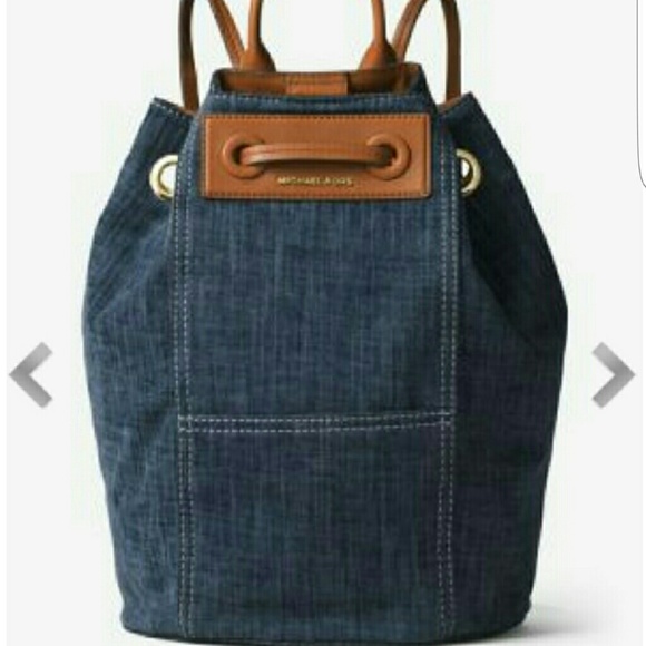 Micheal kors denim backpack