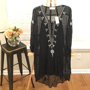 Embroidered High Low Dress