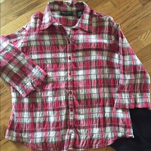 Red & White checked top by Lemon Grass Studio XL