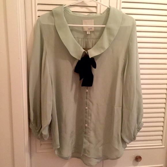NWT Anthropologie/Odille Slouched Shoulder Blouse - Picture 2 of 4