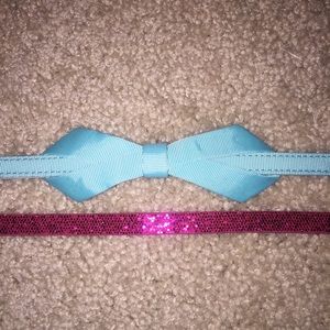 2 lilly Pulitzer belts. Aqua bow  and pink. Xs/s