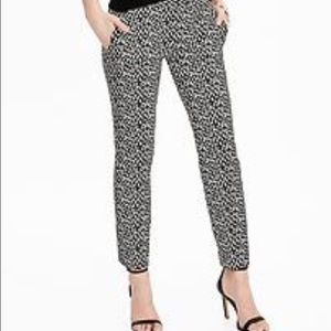 Banana Republic Black + White Drapey Pants 0