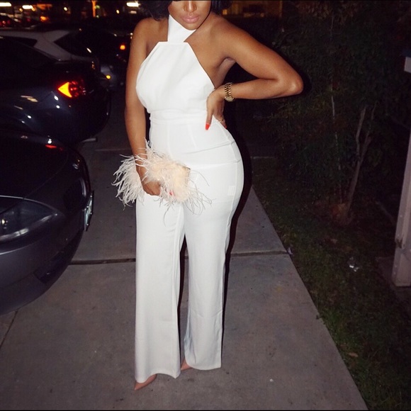 Missguided white romper worn once