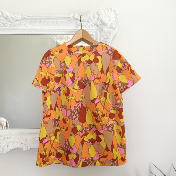 Vintage Neon Patterned Top