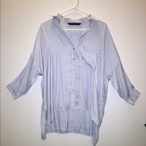 Zara Silk Button-up Blouse- size S