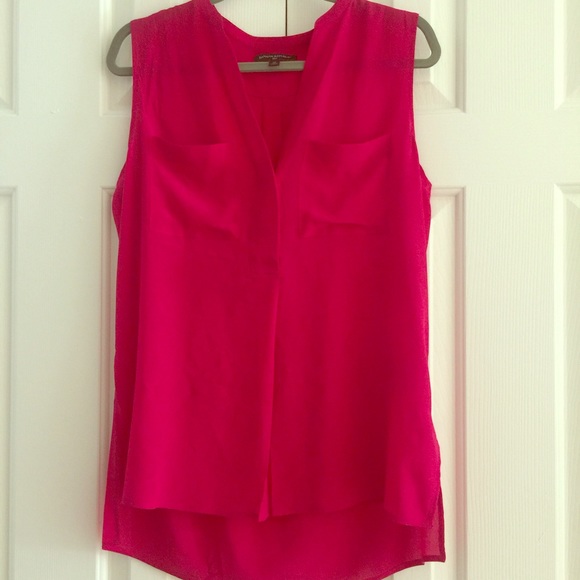 BR Fuchsia Silk Sleeveless Shirt
