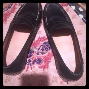 Eastend black leather loafers
