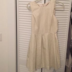 Cream and Gold Glitter Dress