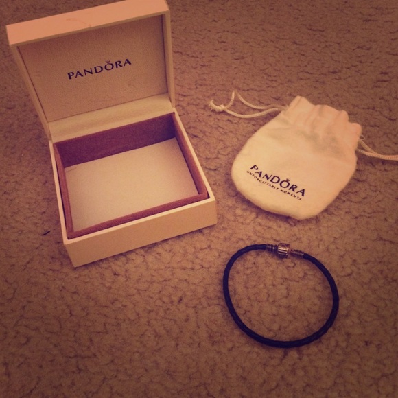 Pandora black woven bracelet