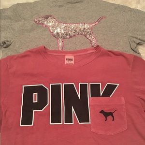Vs pink campus tees❤️