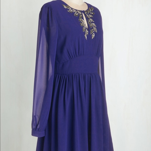 Beautiful Blue dress from Modcloth! - Picture 2 of 4