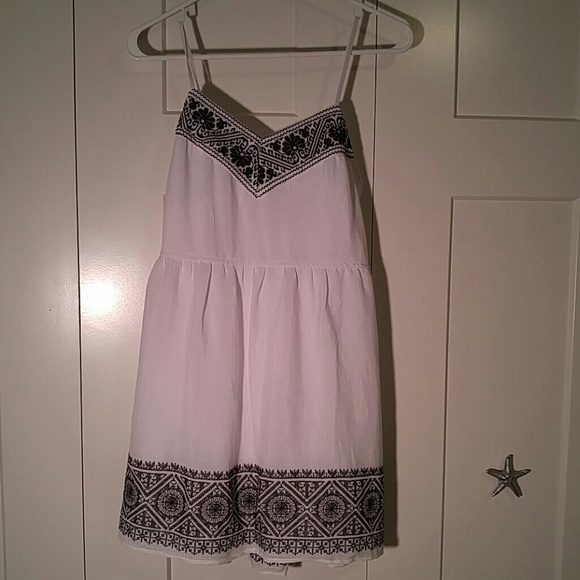 White and black dress